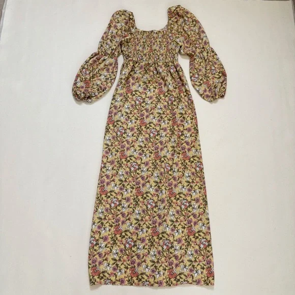 Inspired Hearts Boho feminine Long Sleeve Maxi Dress L - Picture 5 of 14